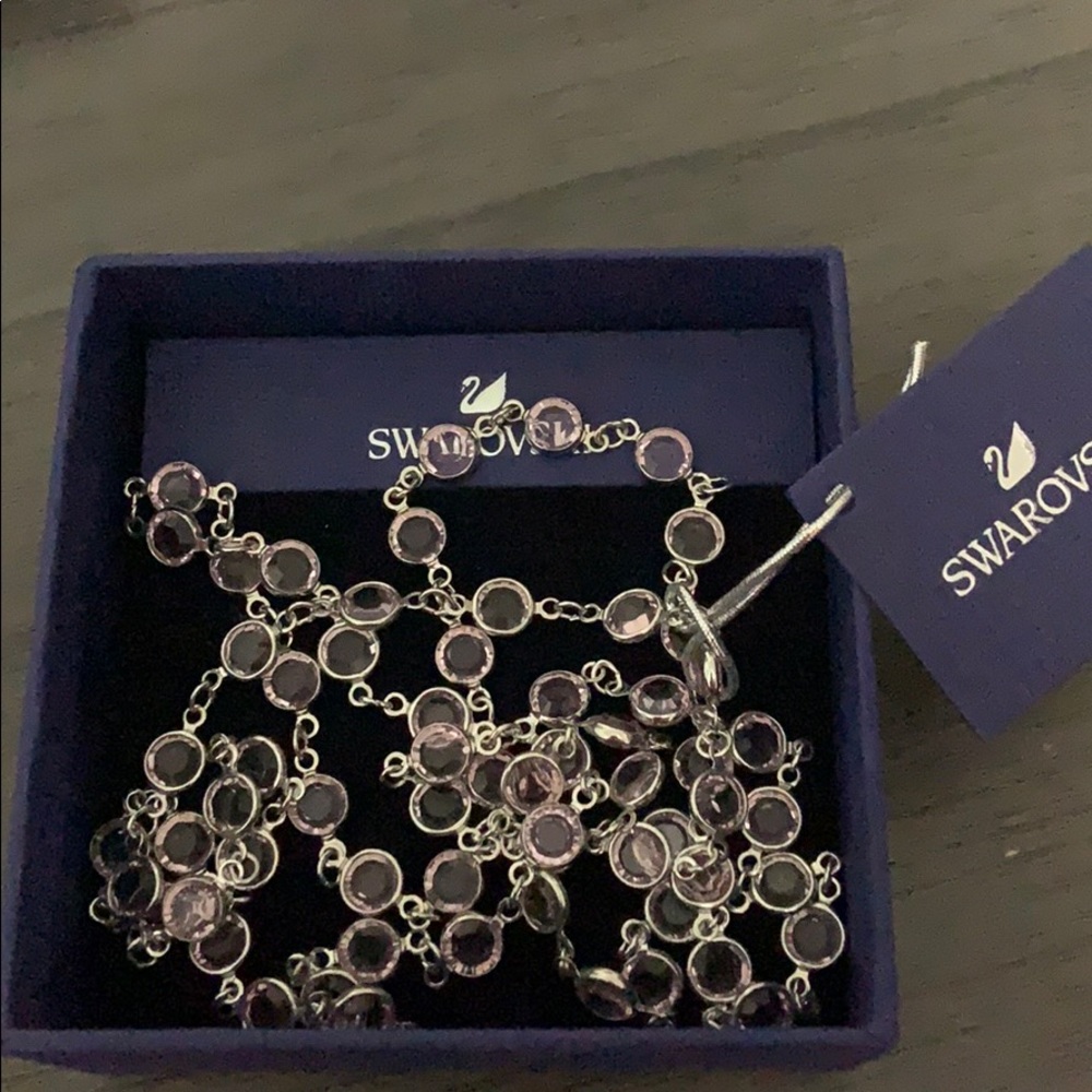 Silver and amethyst necklace